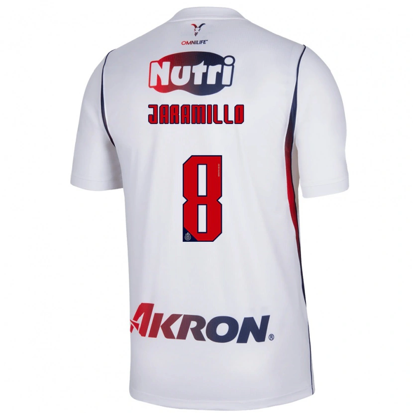 Danxen Kvinnor Carolina Jaramillo #8 Vit Marinblå Bortatröja Matchtröjor 2026/27 Tröjor T-Tröja