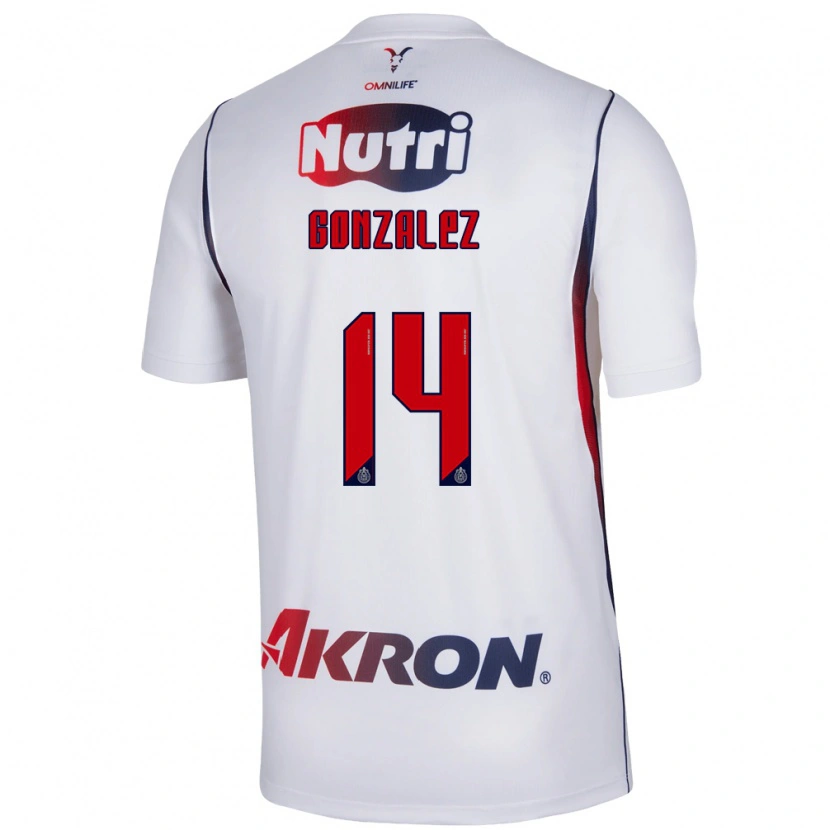 Danxen Kvinnor Ivonne González #14 Vit Marinblå Bortatröja Matchtröjor 2026/27 Tröjor T-Tröja