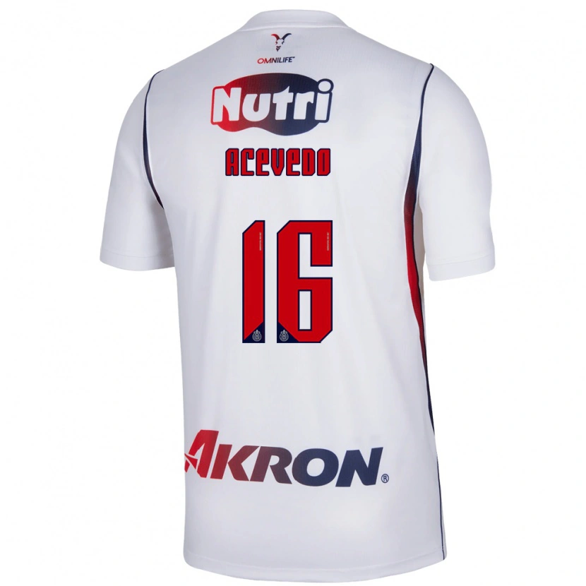 Danxen Kvinnor Victoria Acevedo #16 Vit Marinblå Bortatröja Matchtröjor 2026/27 Tröjor T-Tröja