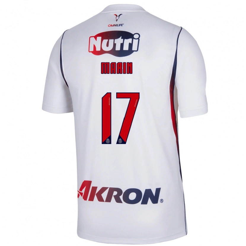 Danxen Kvinnor Ricardo Marín #17 Vit Marinblå Bortatröja Matchtröjor 2026/27 Tröjor T-Tröja