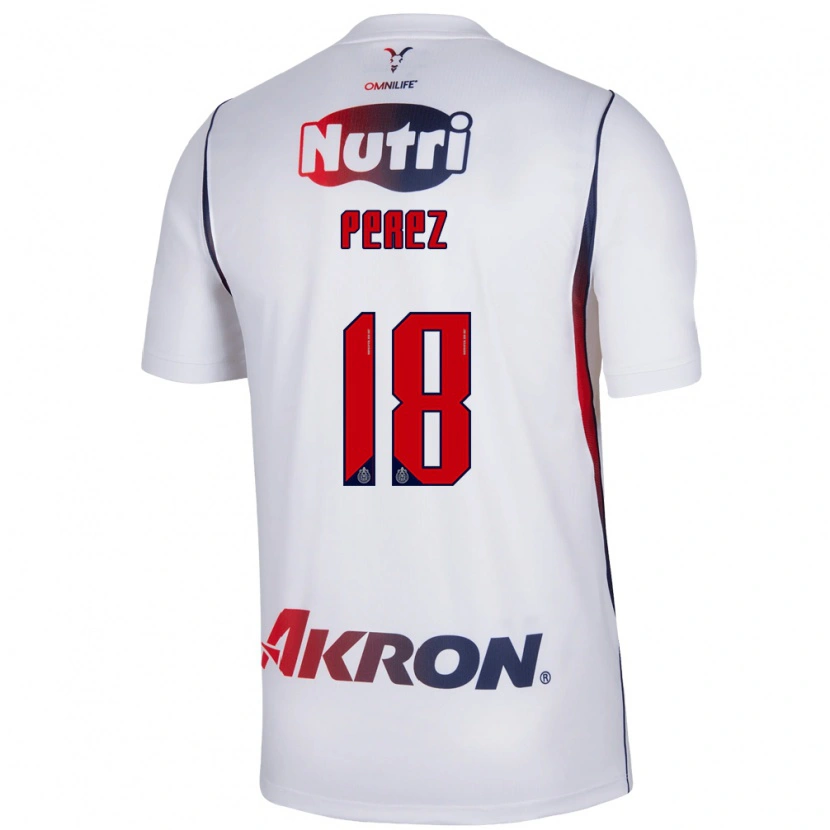 Danxen Kvinnor Jonathan Pérez #18 Vit Marinblå Bortatröja Matchtröjor 2026/27 Tröjor T-Tröja
