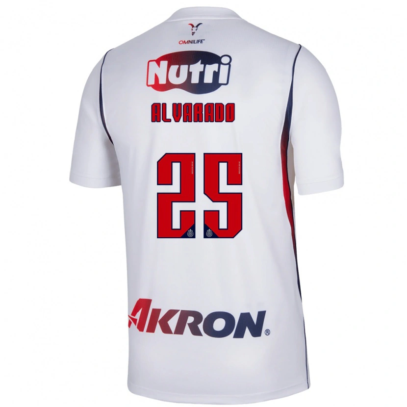 Danxen Kvinnor Roberto Alvarado #25 Vit Marinblå Bortatröja Matchtröjor 2026/27 Tröjor T-Tröja