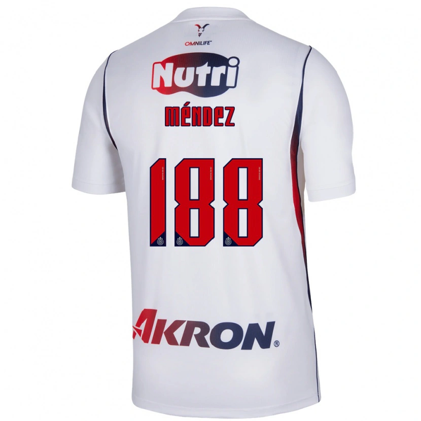 Danxen Kvinnor Francisco Méndez #188 Vit Marinblå Bortatröja Matchtröjor 2026/27 Tröjor T-Tröja