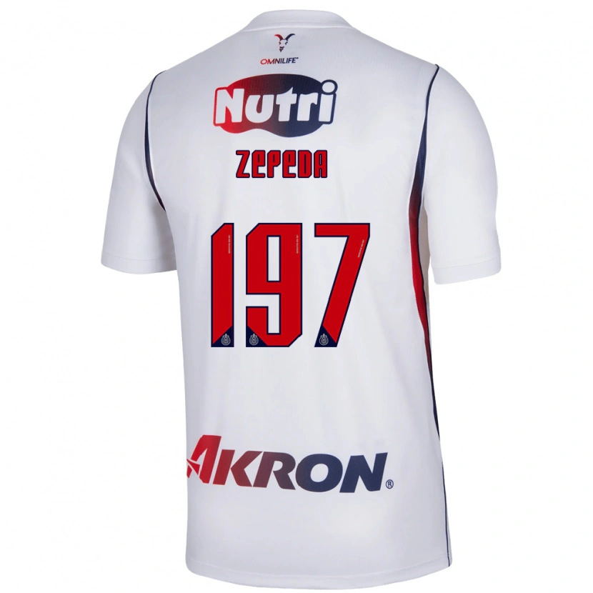 Danxen Kvinnor Carlos Zepeda #197 Vit Marinblå Bortatröja Matchtröjor 2026/27 Tröjor T-Tröja