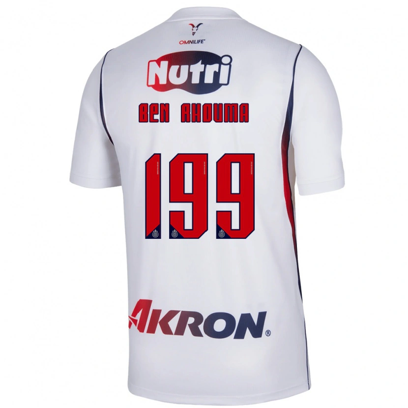 Danxen Kvinnor Anwar Ben Rhouma #199 Vit Marinblå Bortatröja Matchtröjor 2026/27 Tröjor T-Tröja