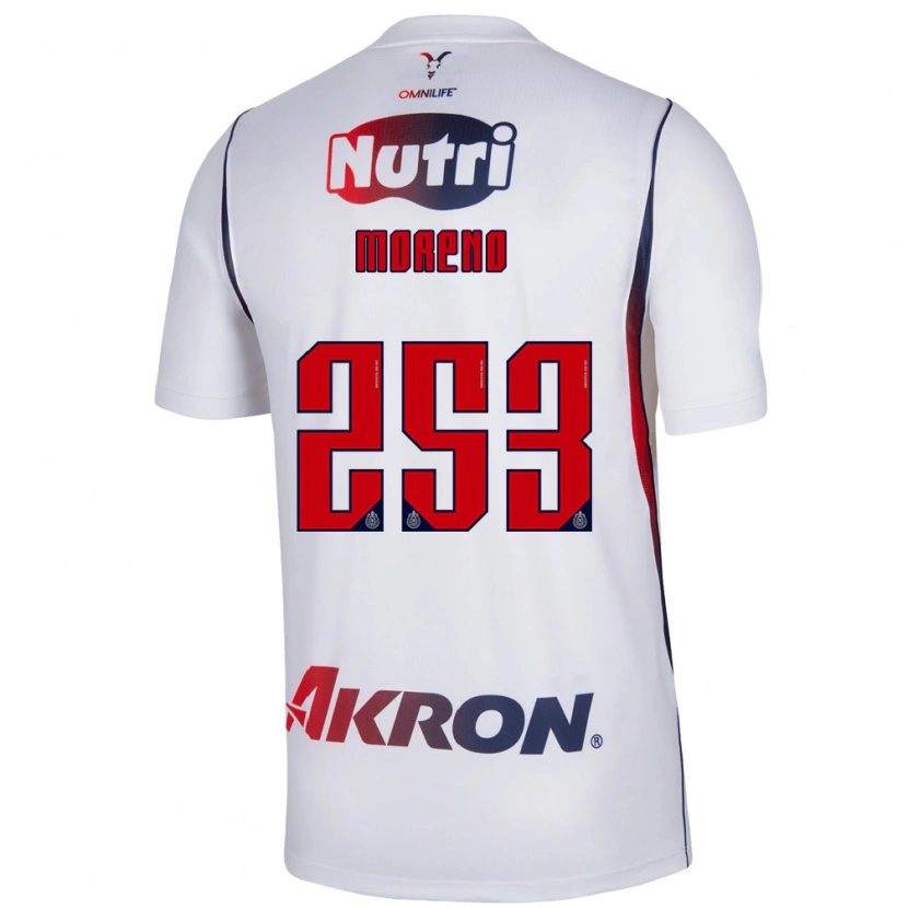 Danxen Kvinnor Leonel Moreno #253 Vit Marinblå Bortatröja Matchtröjor 2026/27 Tröjor T-Tröja