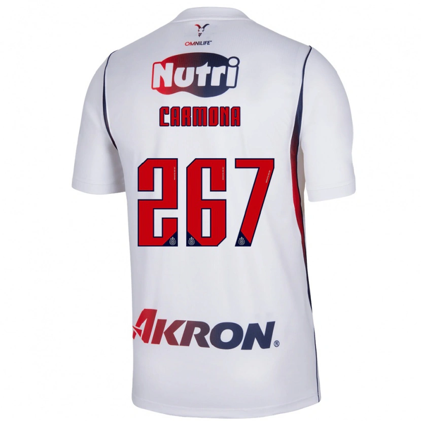 Danxen Kvinnor Jesús Carmona #267 Vit Marinblå Bortatröja Matchtröjor 2026/27 Tröjor T-Tröja