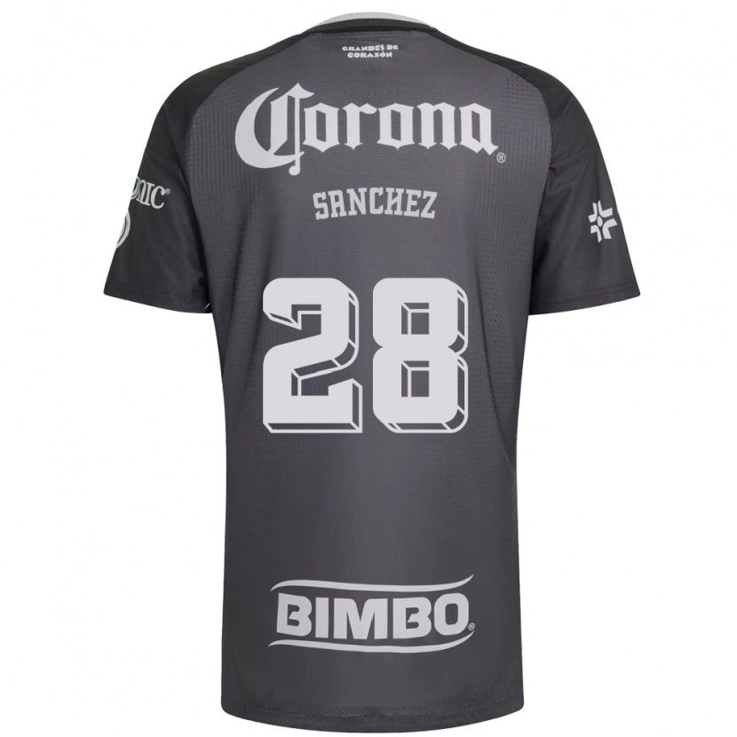 Danxen Kvinnor Érick Sánchez #28 Grå Vit Svart Bortatröja Matchtröjor 2026/27 Tröjor T-Tröja