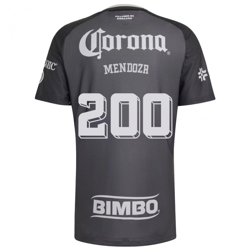 Danxen Kvinnor Luis Mendoza #200 Grå Vit Svart Bortatröja Matchtröjor 2026/27 Tröjor T-Tröja
