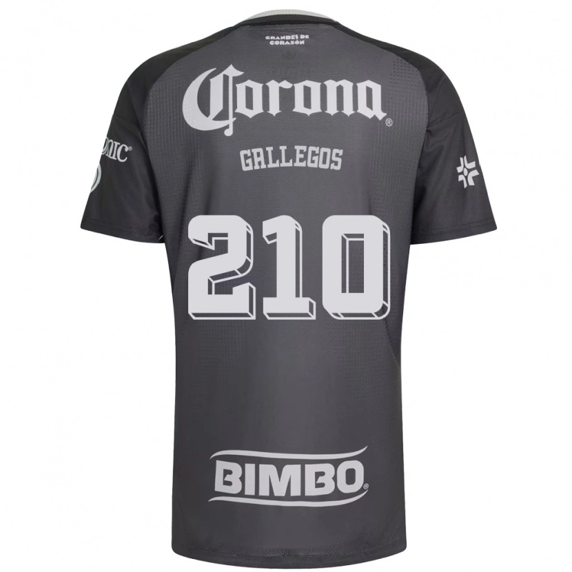 Danxen Kvinnor José Gallegos #210 Grå Vit Svart Bortatröja Matchtröjor 2026/27 Tröjor T-Tröja