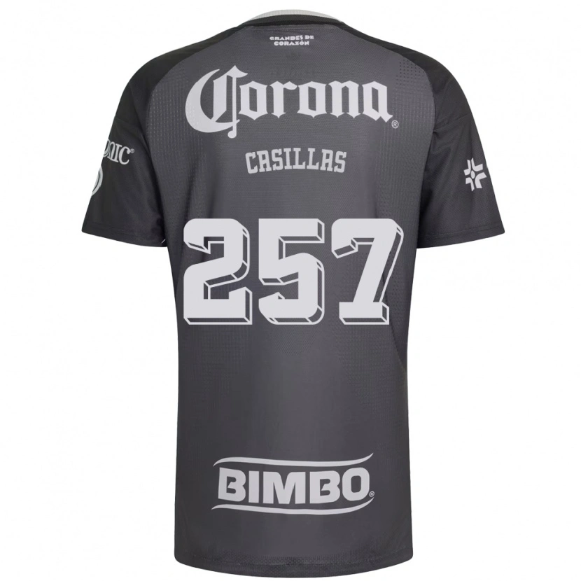 Danxen Kvinnor Iván Casillas #257 Grå Vit Svart Bortatröja Matchtröjor 2026/27 Tröjor T-Tröja