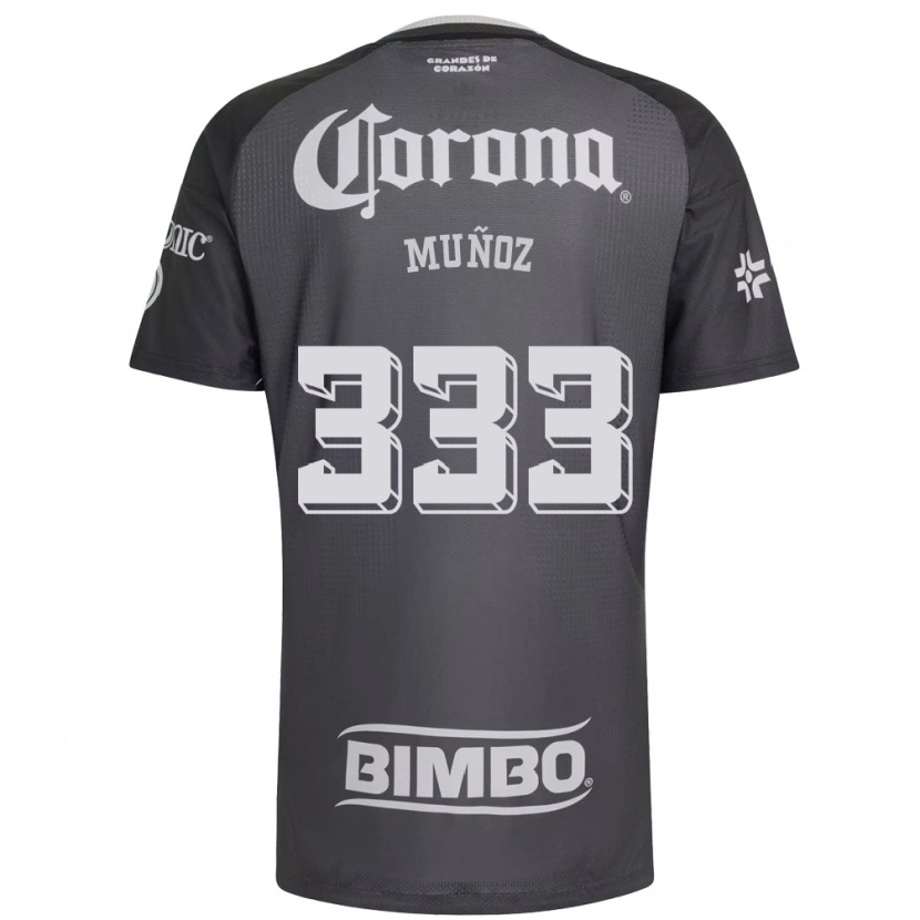 Danxen Kvinnor Aarón Muñoz #333 Grå Vit Svart Bortatröja Matchtröjor 2026/27 Tröjor T-Tröja