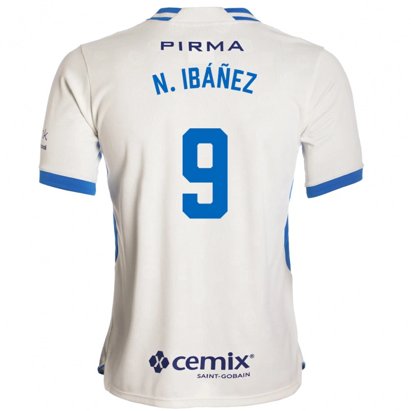 Danxen Kvinnor Nicolás Ibáñez #9 Vit Blå Röd Bortatröja Matchtröjor 2026/27 Tröjor T-Tröja
