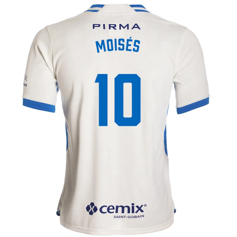 Danxen Kvinnor Moisés Vieira #10 Vit Blå Röd Bortatröja Matchtröjor 2026/27 Tröjor T-Tröja