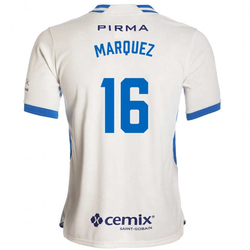 Danxen Kvinnor Jeremy Márquez #16 Vit Blå Röd Bortatröja Matchtröjor 2026/27 Tröjor T-Tröja