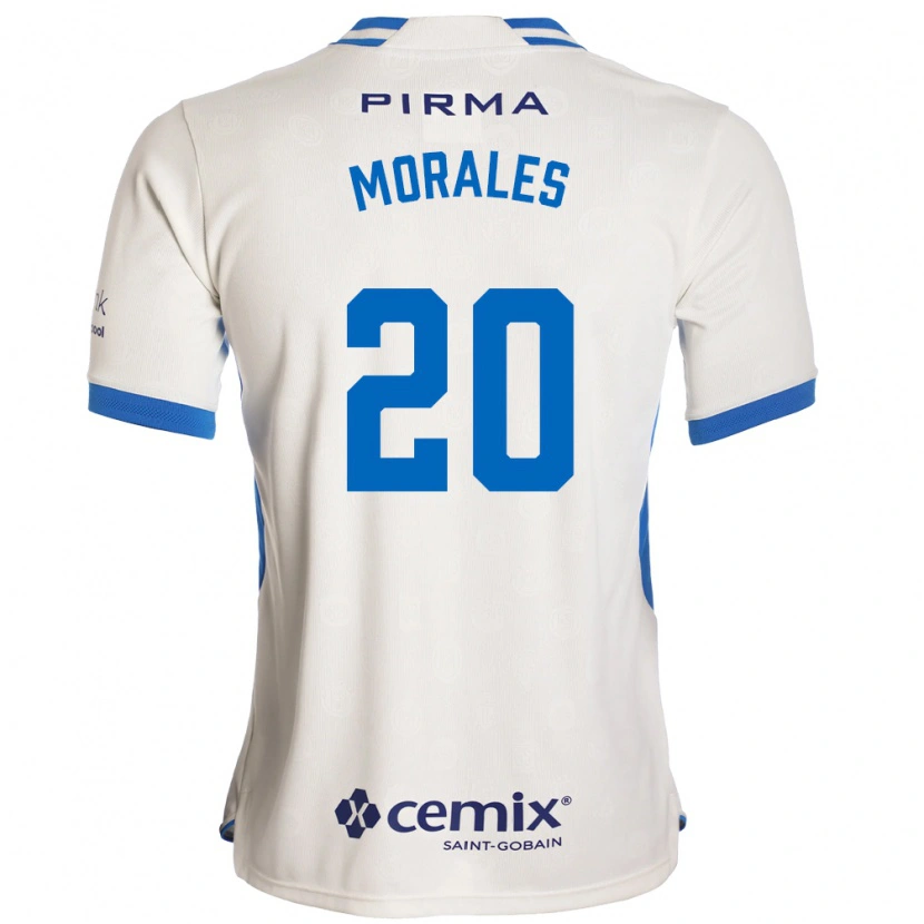 Danxen Kvinnor Ivan Morales #20 Vit Blå Röd Bortatröja Matchtröjor 2026/27 Tröjor T-Tröja