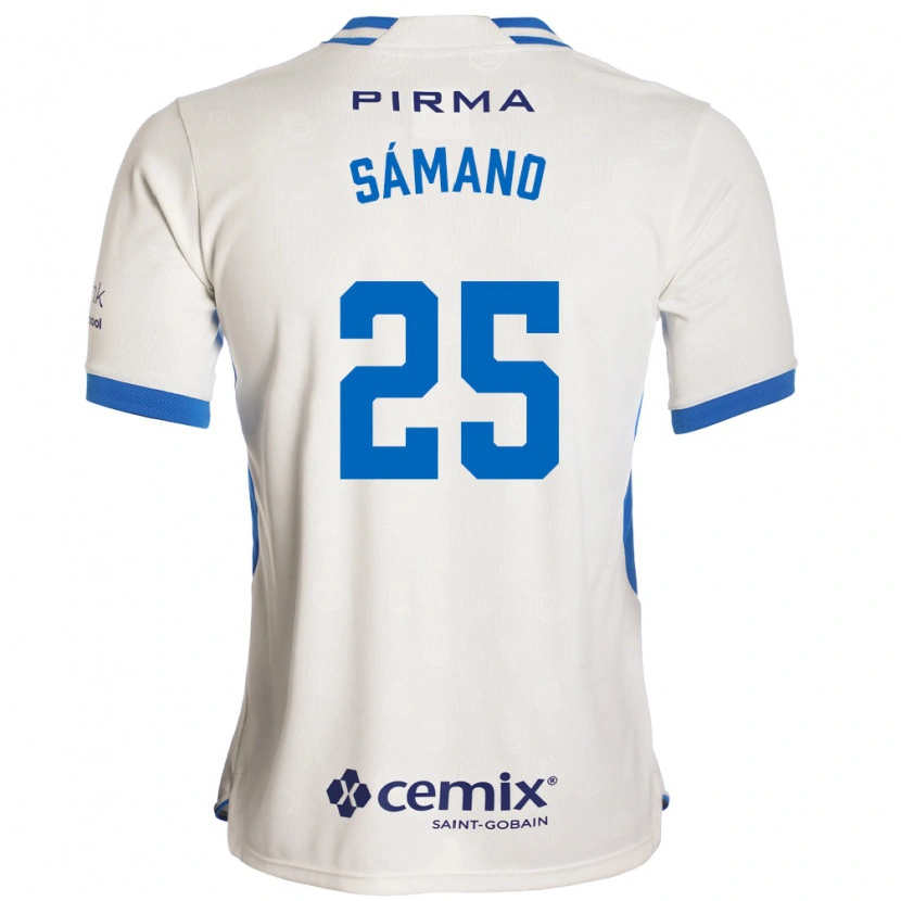 Danxen Kvinnor Fernando Sámano #25 Vit Blå Röd Bortatröja Matchtröjor 2026/27 Tröjor T-Tröja