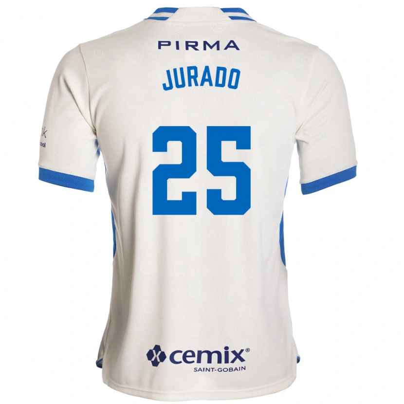 Danxen Kvinnor Sebastian Jurado #25 Vit Blå Röd Bortatröja Matchtröjor 2026/27 Tröjor T-Tröja