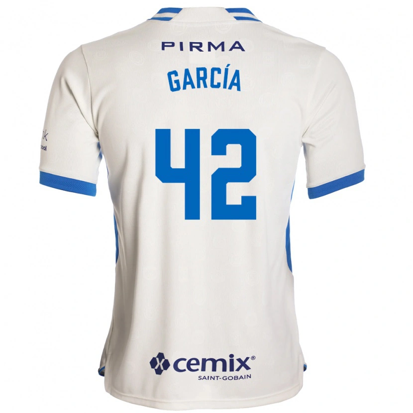 Danxen Kvinnor Jorge García #42 Vit Blå Röd Bortatröja Matchtröjor 2026/27 Tröjor T-Tröja