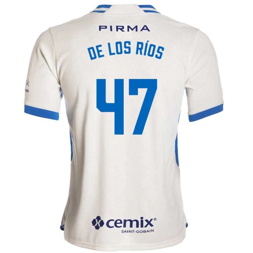 Danxen Kvinnor Sergio De Los Ríos #47 Vit Blå Röd Bortatröja Matchtröjor 2026/27 Tröjor T-Tröja