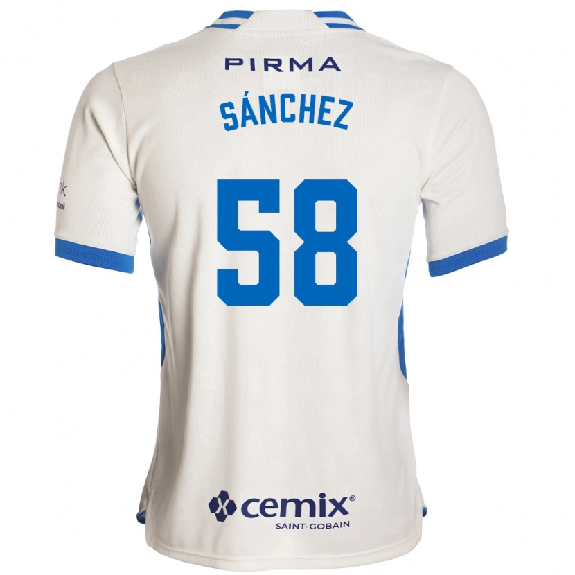 Danxen Kvinnor Emmanuel Sánchez #58 Vit Blå Röd Bortatröja Matchtröjor 2026/27 Tröjor T-Tröja
