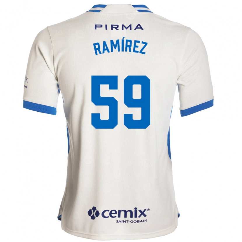 Danxen Kvinnor Diego Ramírez #59 Vit Blå Röd Bortatröja Matchtröjor 2026/27 Tröjor T-Tröja
