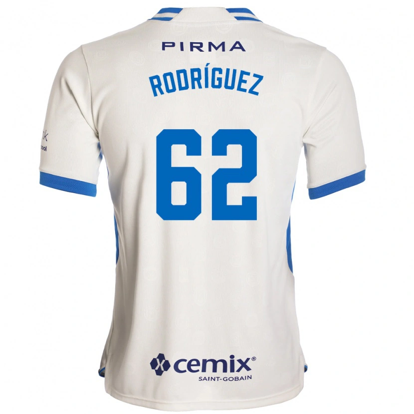 Danxen Kvinnor Emanuel Rodríguez #62 Vit Blå Röd Bortatröja Matchtröjor 2026/27 Tröjor T-Tröja