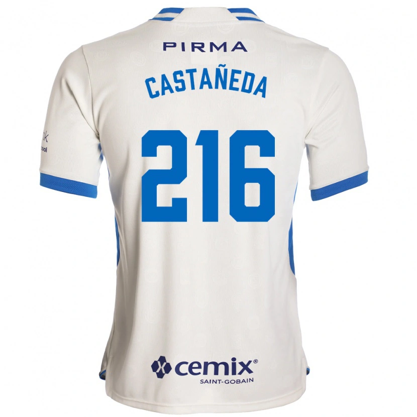 Danxen Kvinnor Ian Castañeda #216 Vit Blå Röd Bortatröja Matchtröjor 2026/27 Tröjor T-Tröja