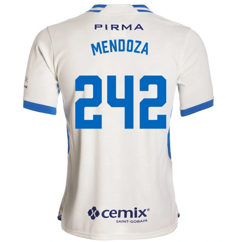 Danxen Kvinnor Giovani Mendoza #242 Vit Blå Röd Bortatröja Matchtröjor 2026/27 Tröjor T-Tröja