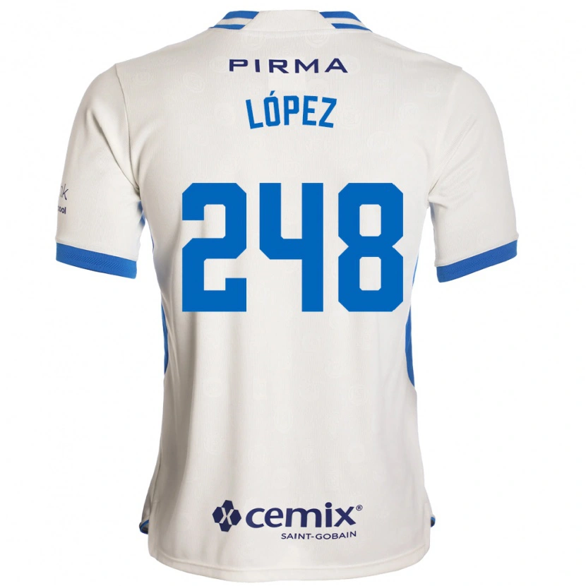 Danxen Kvinnor Ernesto López #248 Vit Blå Röd Bortatröja Matchtröjor 2026/27 Tröjor T-Tröja
