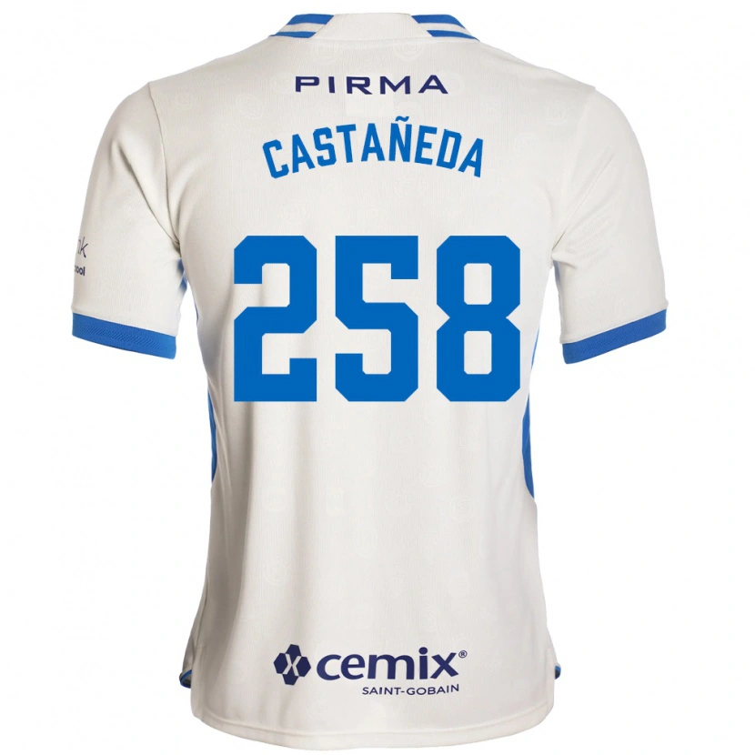 Danxen Kvinnor Emiliano Castañeda #258 Vit Blå Röd Bortatröja Matchtröjor 2026/27 Tröjor T-Tröja