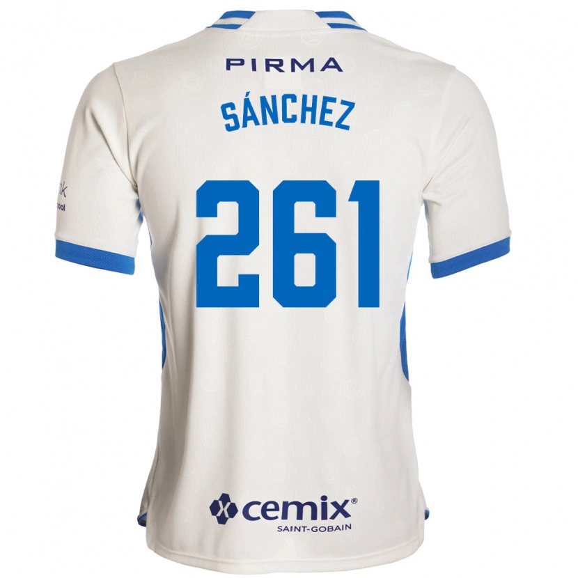 Danxen Kvinnor Paulo Sánchez #261 Vit Blå Röd Bortatröja Matchtröjor 2026/27 Tröjor T-Tröja