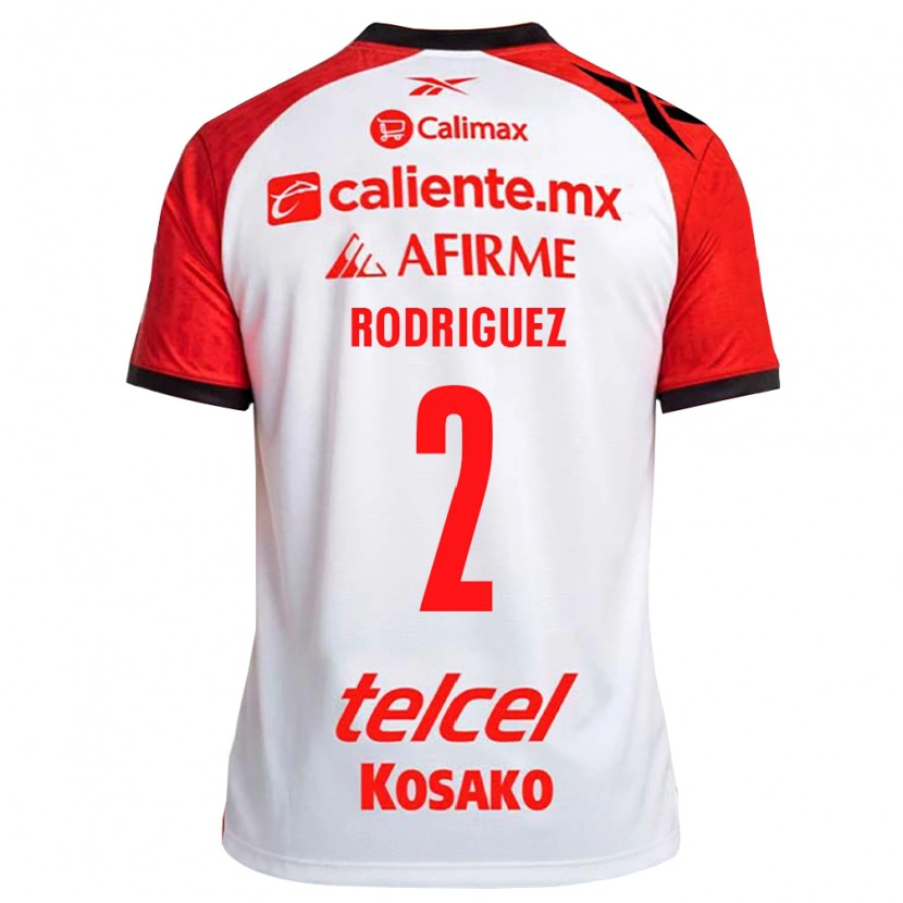 Danxen Kvinnor Antonio Rodríguez #2 Vit Svart Röd Bortatröja Matchtröjor 2026/27 Tröjor T-Tröja