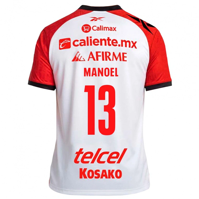 Danxen Kvinnor Elias Manoel #13 Vit Svart Röd Bortatröja Matchtröjor 2026/27 Tröjor T-Tröja