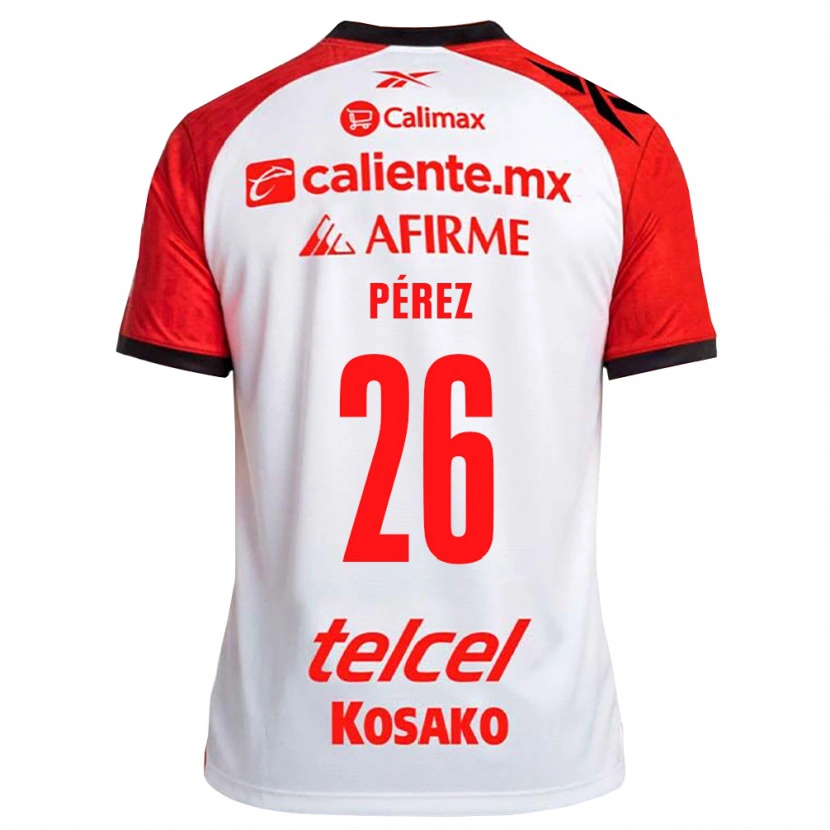 Danxen Kvinnor Aldahir Pérez #26 Vit Svart Röd Bortatröja Matchtröjor 2026/27 Tröjor T-Tröja