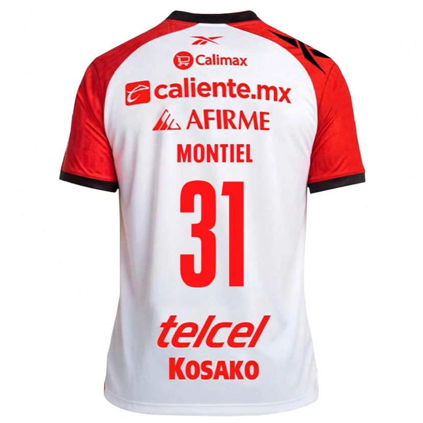 Danxen Kvinnor Abril Montiel #31 Vit Svart Röd Bortatröja Matchtröjor 2026/27 Tröjor T-Tröja