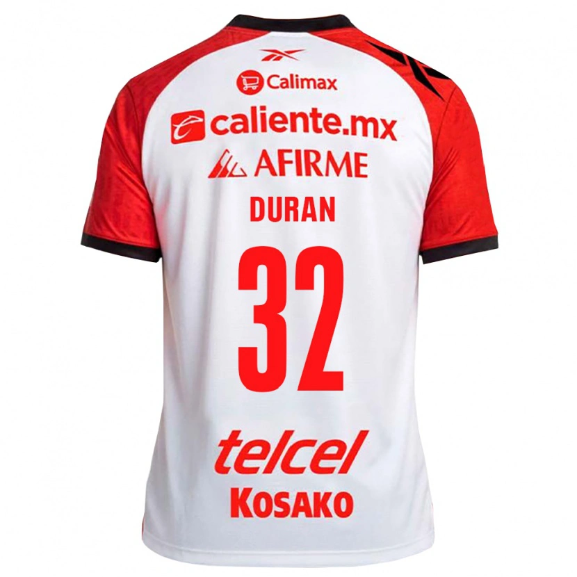 Danxen Kvinnor Ailed Duran #32 Vit Svart Röd Bortatröja Matchtröjor 2026/27 Tröjor T-Tröja