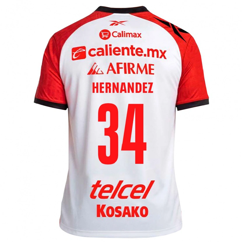 Danxen Kvinnor Kimberly Hernandez #34 Vit Svart Röd Bortatröja Matchtröjor 2026/27 Tröjor T-Tröja
