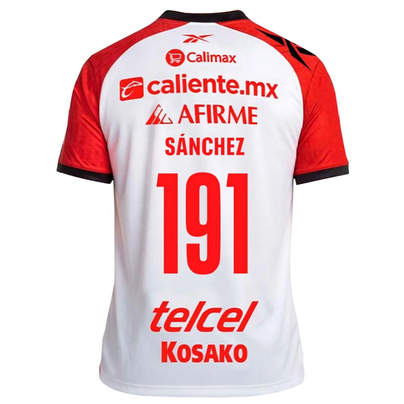 Danxen Kvinnor Diego Sánchez #191 Vit Svart Röd Bortatröja Matchtröjor 2026/27 Tröjor T-Tröja