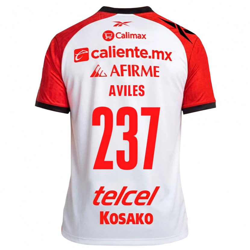 Danxen Kvinnor Emiliano Áviles #237 Vit Svart Röd Bortatröja Matchtröjor 2026/27 Tröjor T-Tröja