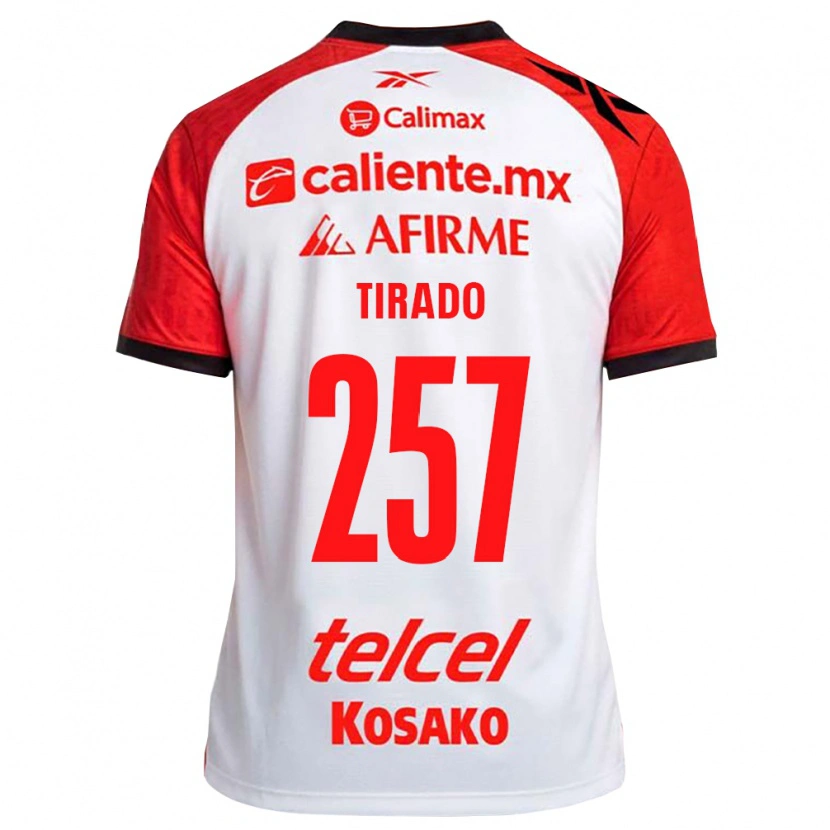 Danxen Kvinnor Daniel Tirado #257 Vit Svart Röd Bortatröja Matchtröjor 2026/27 Tröjor T-Tröja