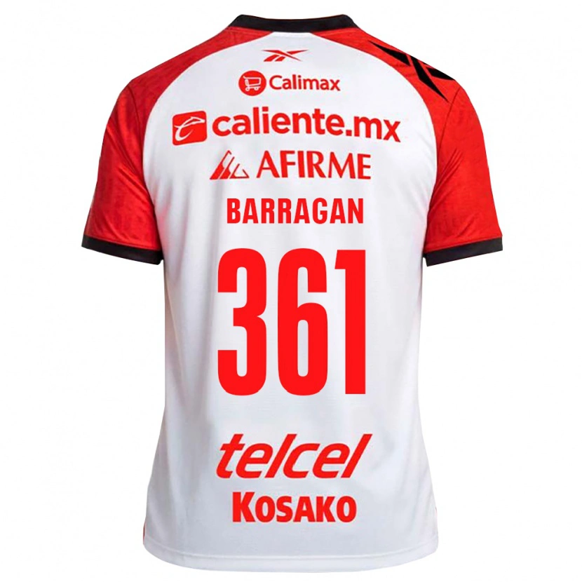 Danxen Kvinnor Jesús Barragán #361 Vit Svart Röd Bortatröja Matchtröjor 2026/27 Tröjor T-Tröja