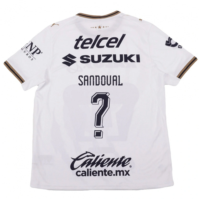 Danxen Kvinnor Kevin Sandoval #0 Vit Svart Brun Bortatröja Matchtröjor 2026/27 Tröjor T-Tröja