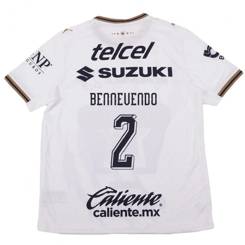 Danxen Kvinnor Pablo Bennevendo #2 Vit Svart Brun Bortatröja Matchtröjor 2026/27 Tröjor T-Tröja