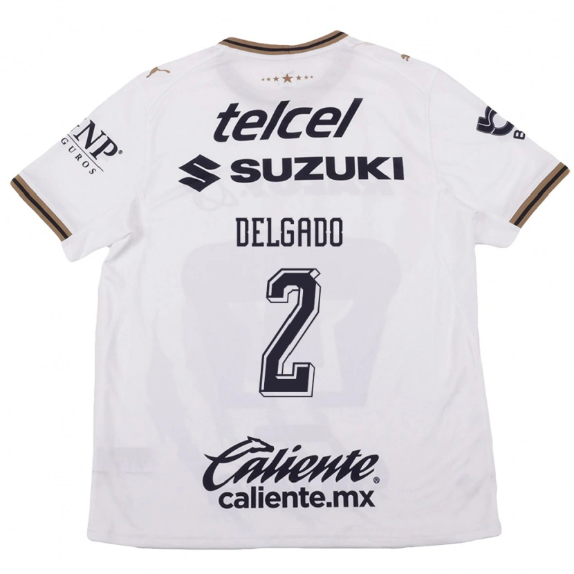Danxen Kvinnor Dirce Delgado #2 Vit Svart Brun Bortatröja Matchtröjor 2026/27 Tröjor T-Tröja