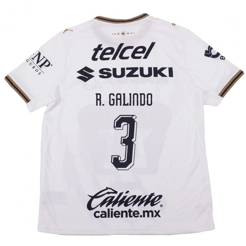 Danxen Kvinnor José Galindo #3 Vit Svart Brun Bortatröja Matchtröjor 2026/27 Tröjor T-Tröja