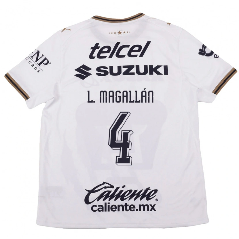 Danxen Kvinnor Lisandro Magallan #4 Vit Svart Brun Bortatröja Matchtröjor 2026/27 Tröjor T-Tröja
