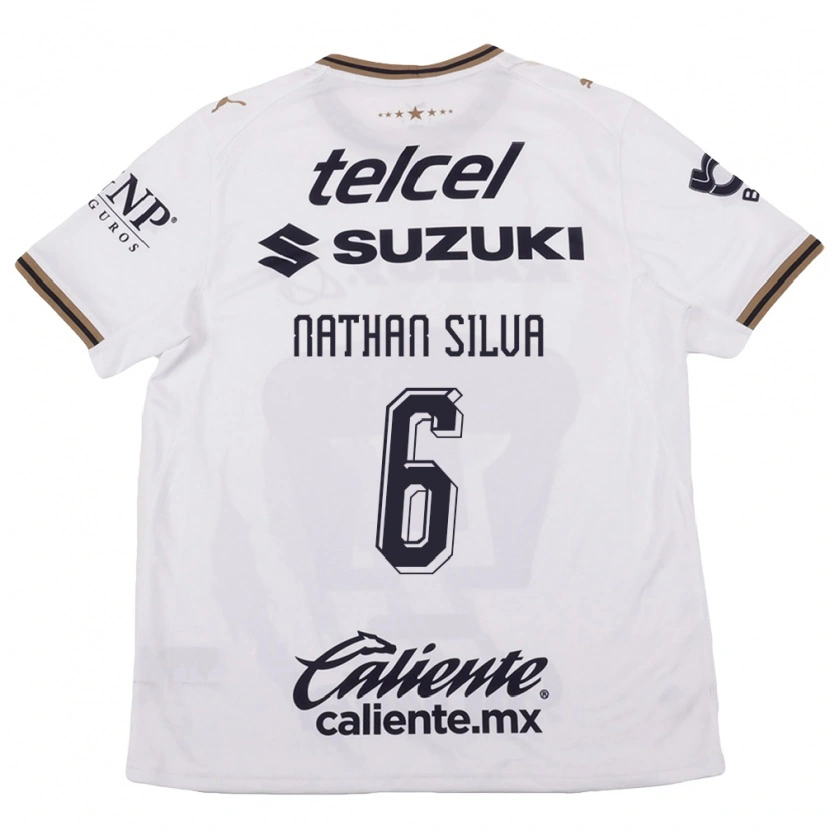 Danxen Kvinnor Nathan Silva #6 Vit Svart Brun Bortatröja Matchtröjor 2026/27 Tröjor T-Tröja