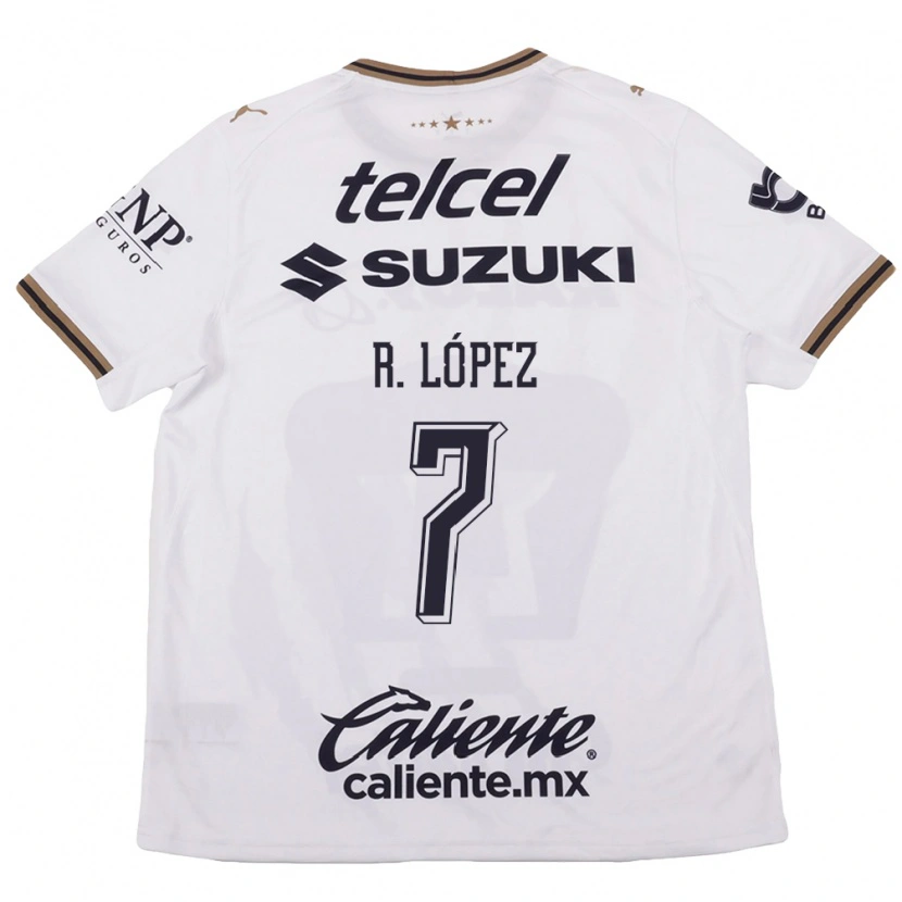 Danxen Kvinnor Rodrigo López #7 Vit Svart Brun Bortatröja Matchtröjor 2026/27 Tröjor T-Tröja