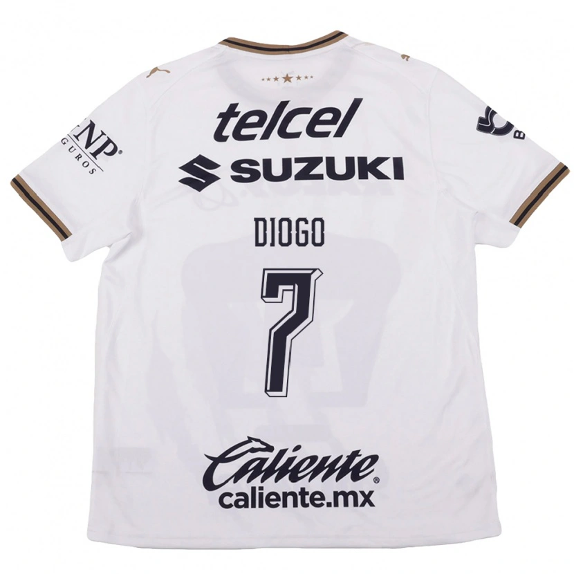 Danxen Kvinnor Diogo #7 Vit Svart Brun Bortatröja Matchtröjor 2026/27 Tröjor T-Tröja